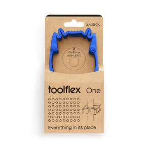Vikan Toolflex One Holder TF2 - 2-Pack with Wall Adapter for Efficient Tool Organization